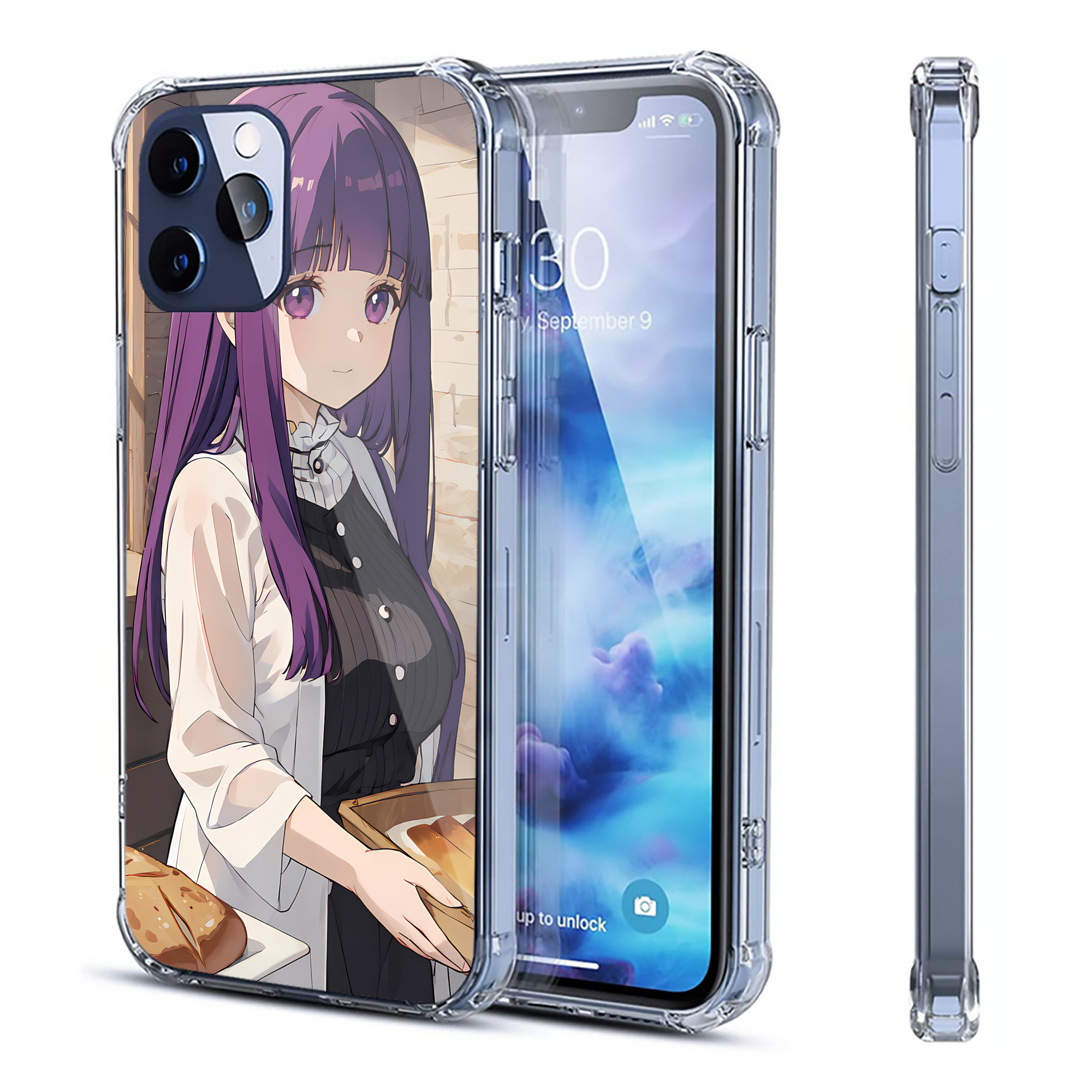 （画像用） 葬送のフリーレン Frieren 【iPhone 12シリーズ対応】透明スマホケース（クリアソフトケース）